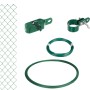 Maschendrahtzaun-Set grün zum Einbetonieren, 1x25m, mit Zaunpfosten und Zubehör.