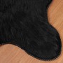 Schwarzer Kunstfell Teppich (60x90 cm) von vidaXL, Polyester, rechteckig.