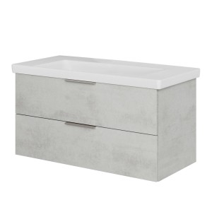 Steinkamp Waschtischunterschrank Living 2.0 Oxid Hellgrau mit Villeroy&Boch Waschtisch