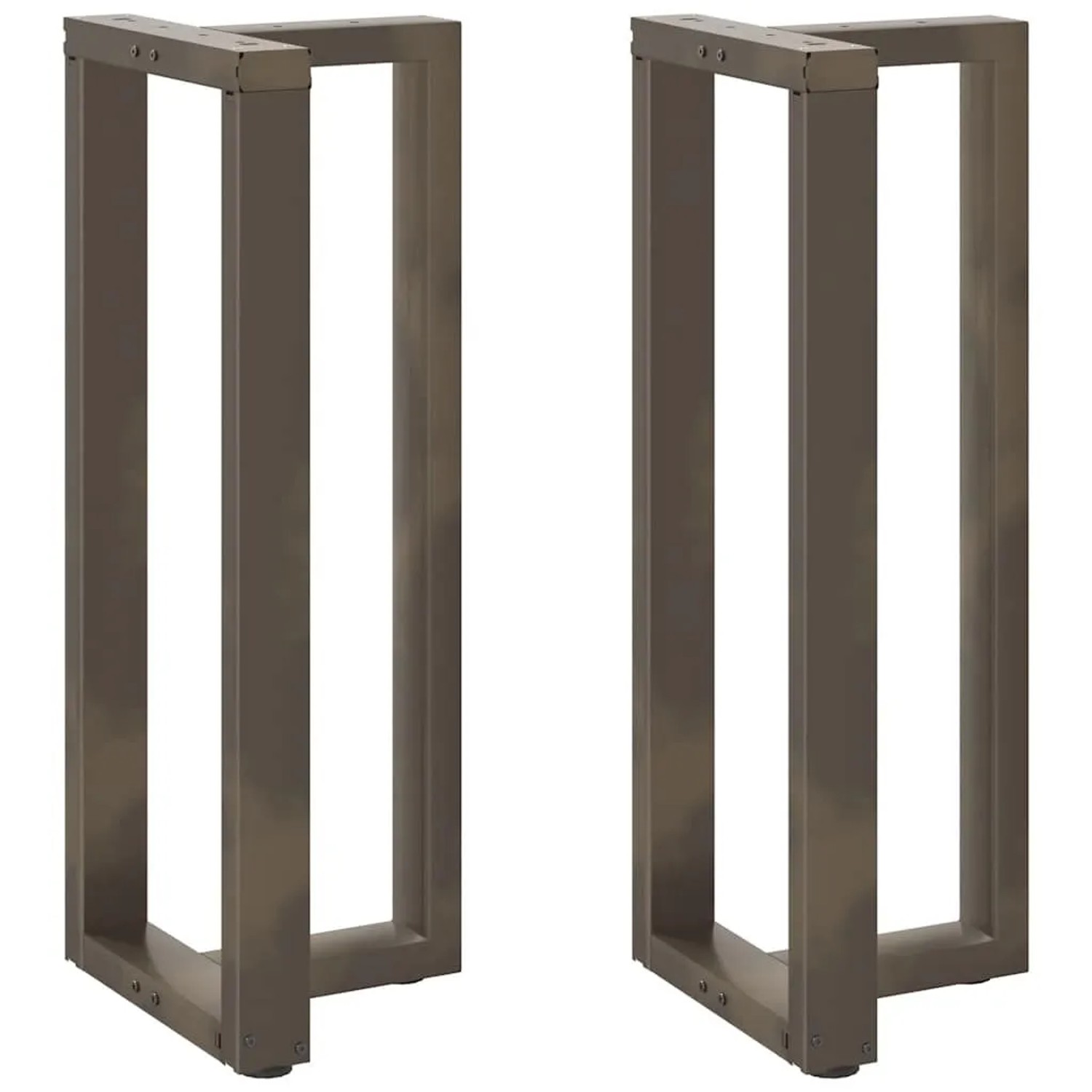 vidaXL Bartischbeine T-Form 2 Stk Naturstahl 50x35x100-101 cm Stahl 4013091