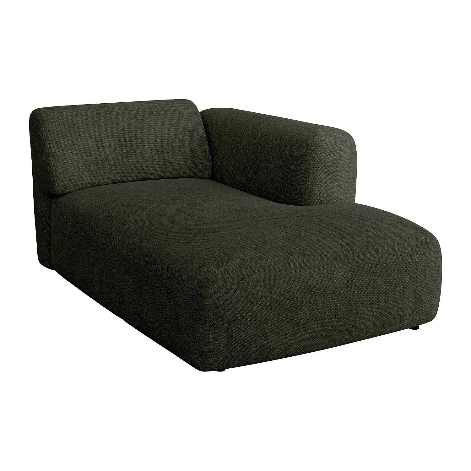 Vente-unique Recamiere Ohne Schlaffunktion Pogni Grün 108 cm