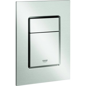 Grohe Skate Cosmopolitan S Drückerplatte in Supersteel für WC-Spülkästen.