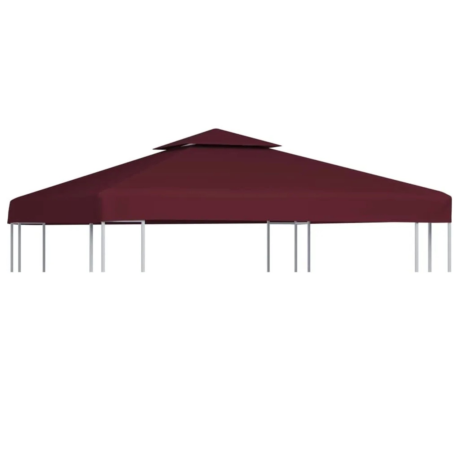vidaXL Pavillon-Dachplane mit Kaminabzug 310 g/m² 3x3 m Weinrot 44757