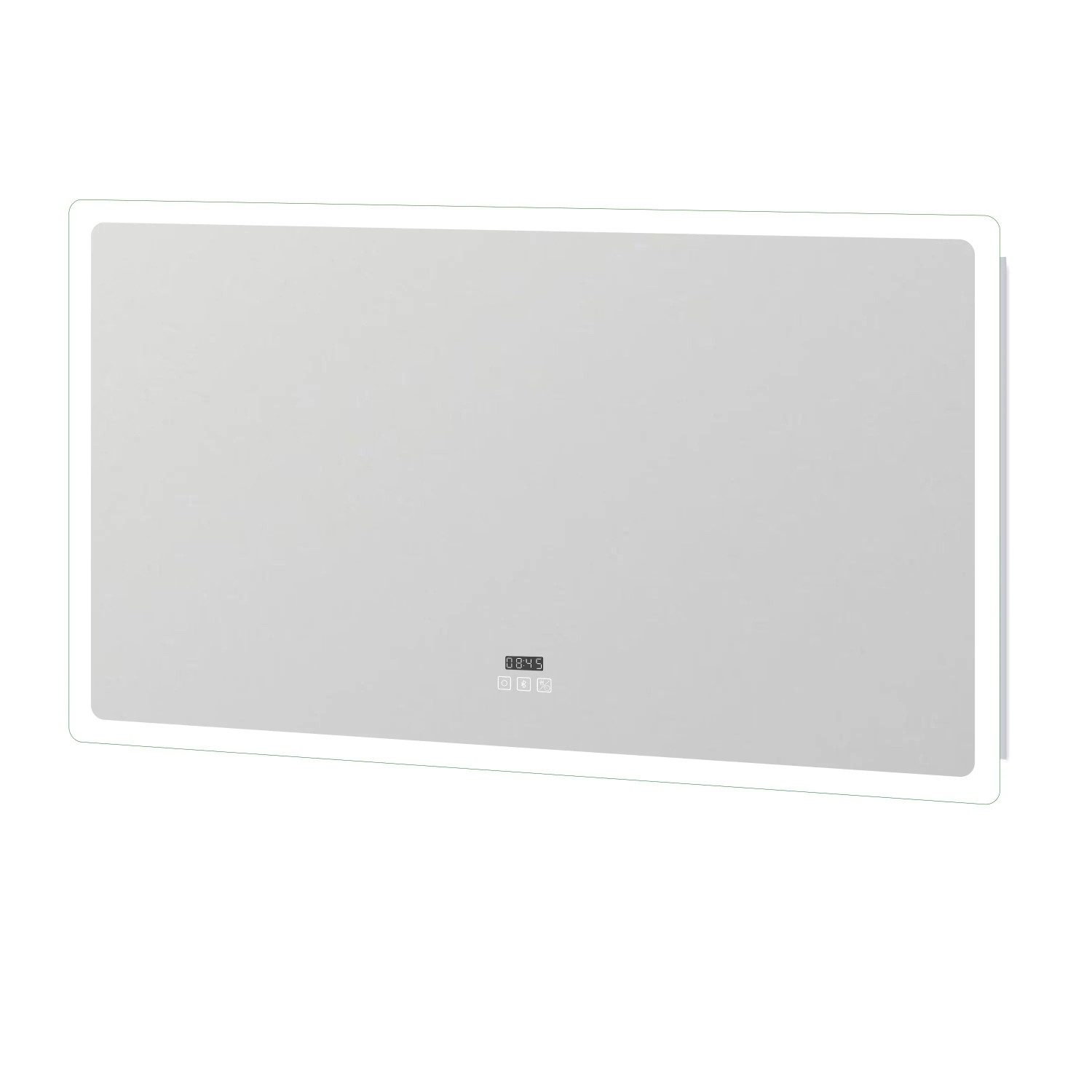 Duschparadies Badspiegel mit Beleuchtung 2700-6500K Dimmbar Memory 140x80cm LED Spiegel mit Bluetooth Uhr Touch Beschlagfrei