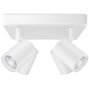 Weiße WIZ LED Deckenleuchte Imageo mit 4 Spots, smarte Beleuchtung für tunable white & color Licht.