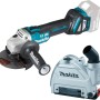 Makita Akku-Winkelschleifer DGA514ZJU1 mit Absaughaube, 18V Solo, ideal zum Schleifen.