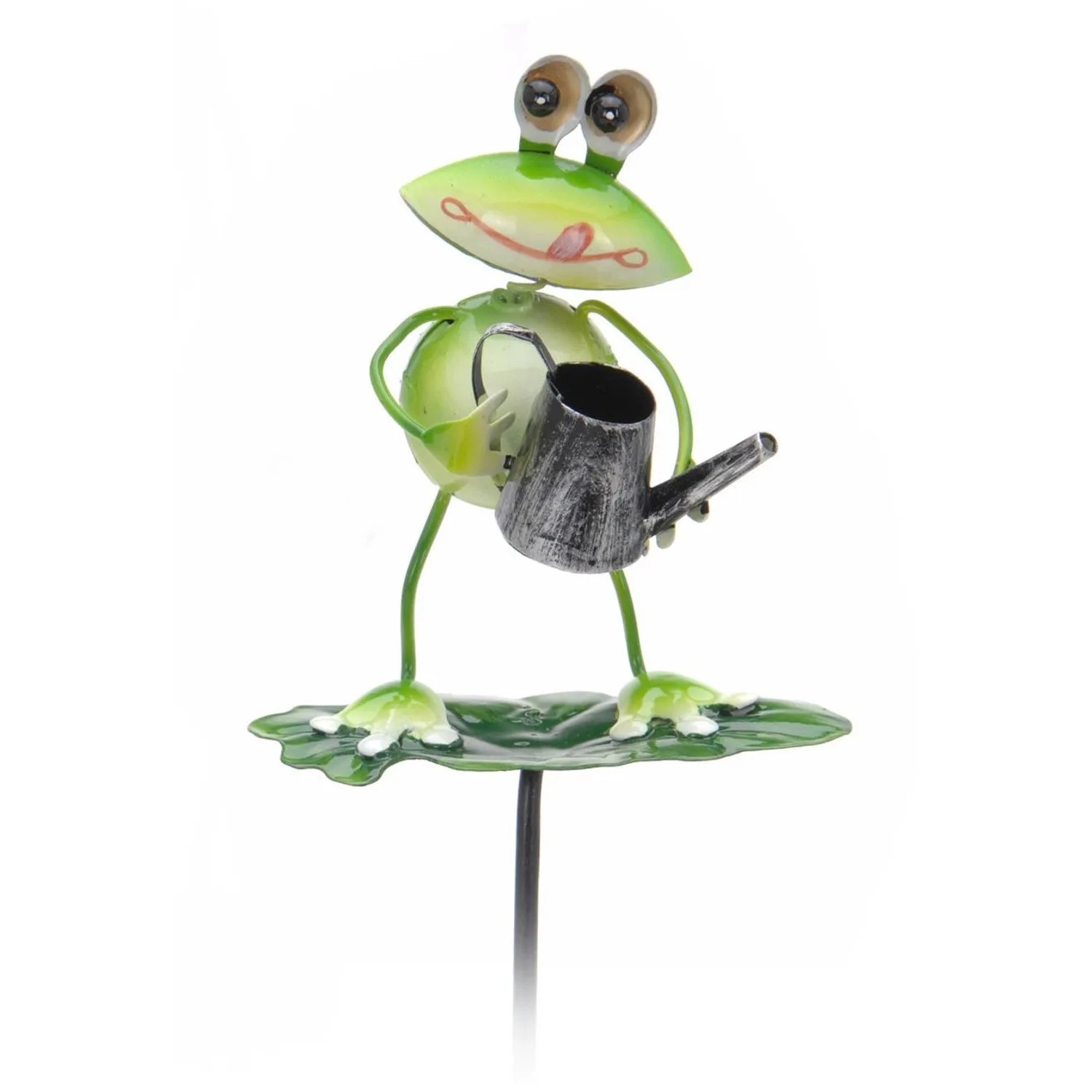 Deko-Frosch Mit Regenschirm – Lustiger Garten-Deko Aus Metall, 85 Cm Hoch, Handbemalt