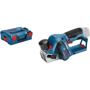 Bosch Professional Akku-Hobel GHO 12 V-20 Solo mit L-Boxx, blau/schwarz.
