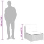 vidaXL Garten-Sofagarnitur, 10-teilig, grau, Poly Rattan, mit Maßangaben.