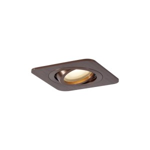 QAZQA Abgerundeter Einbaustrahler Dunkelbronze GU10 50mm Verstellbar IP44 Alberto