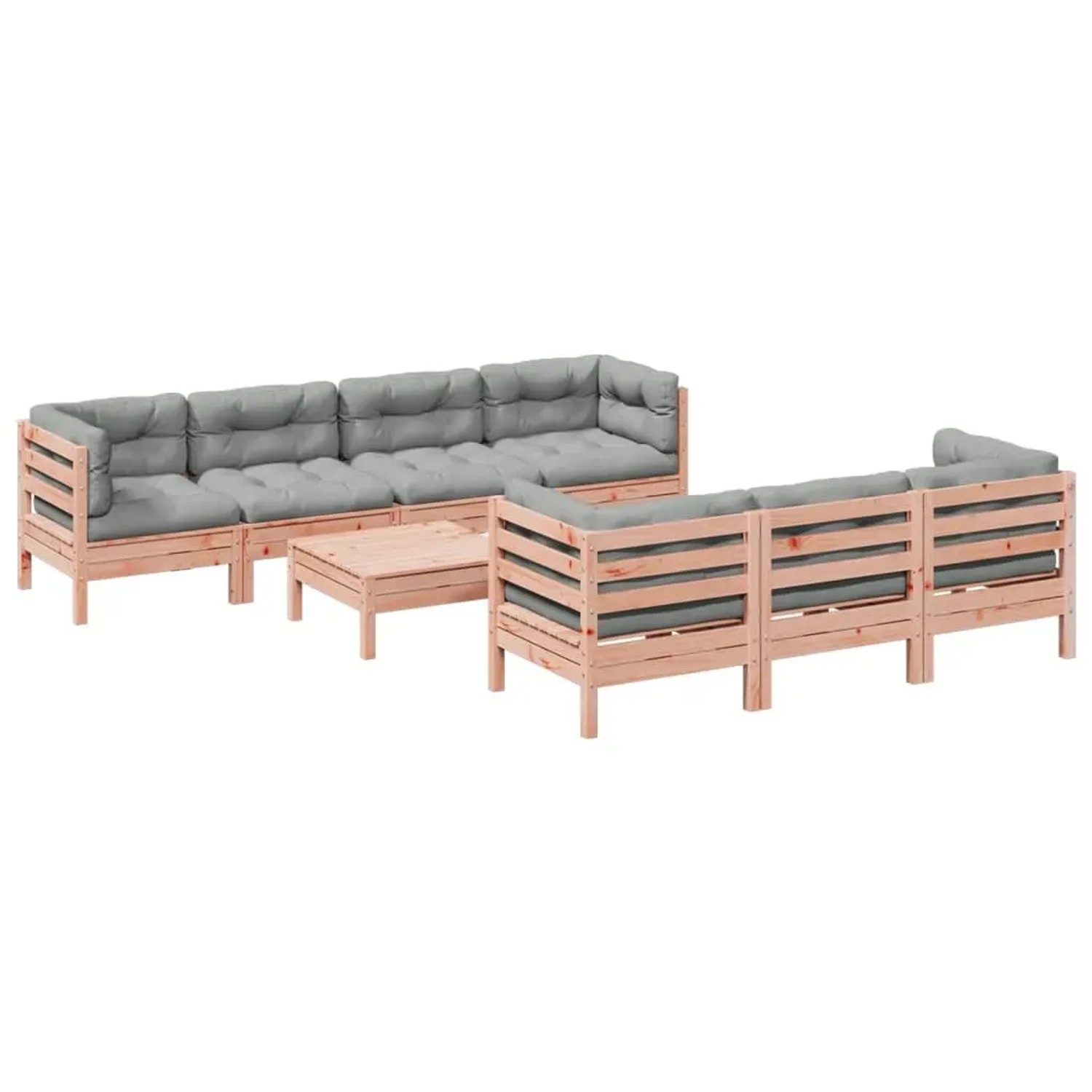 vidaXL 8-Tlg Garten-Sofagarnitur mit Kissen Massivholz Douglasie 3299329 günstig online kaufen