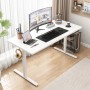 Rebiko Elektrischer Steh Sitz Schreibtisch Weiß 140 Cm Höhenverstellbar Von 72 Bis 118 Cm_3