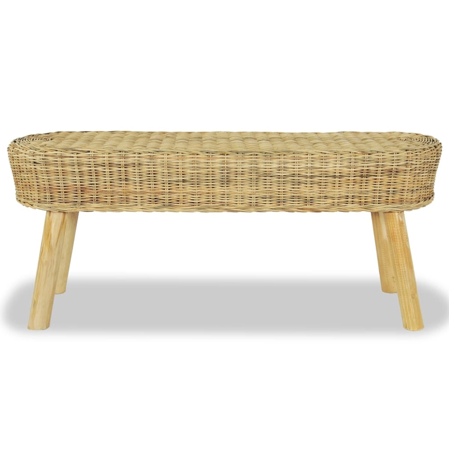 vidaXL Flurbank 110 x 35 x 45 cm Rattan Natur