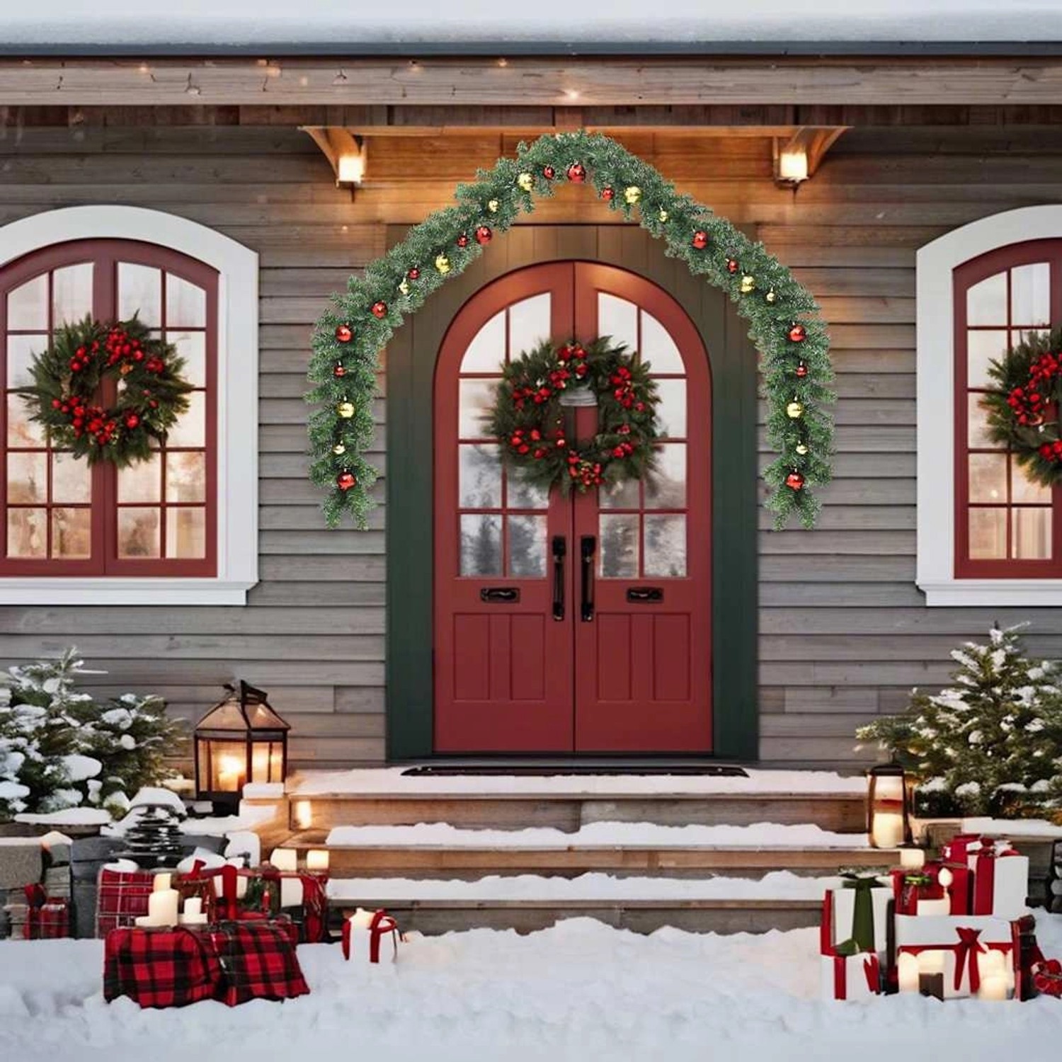 vidaXL Weihnachtsgirlande mit Kugeln und LED-Leuchten 5 m 246406_3