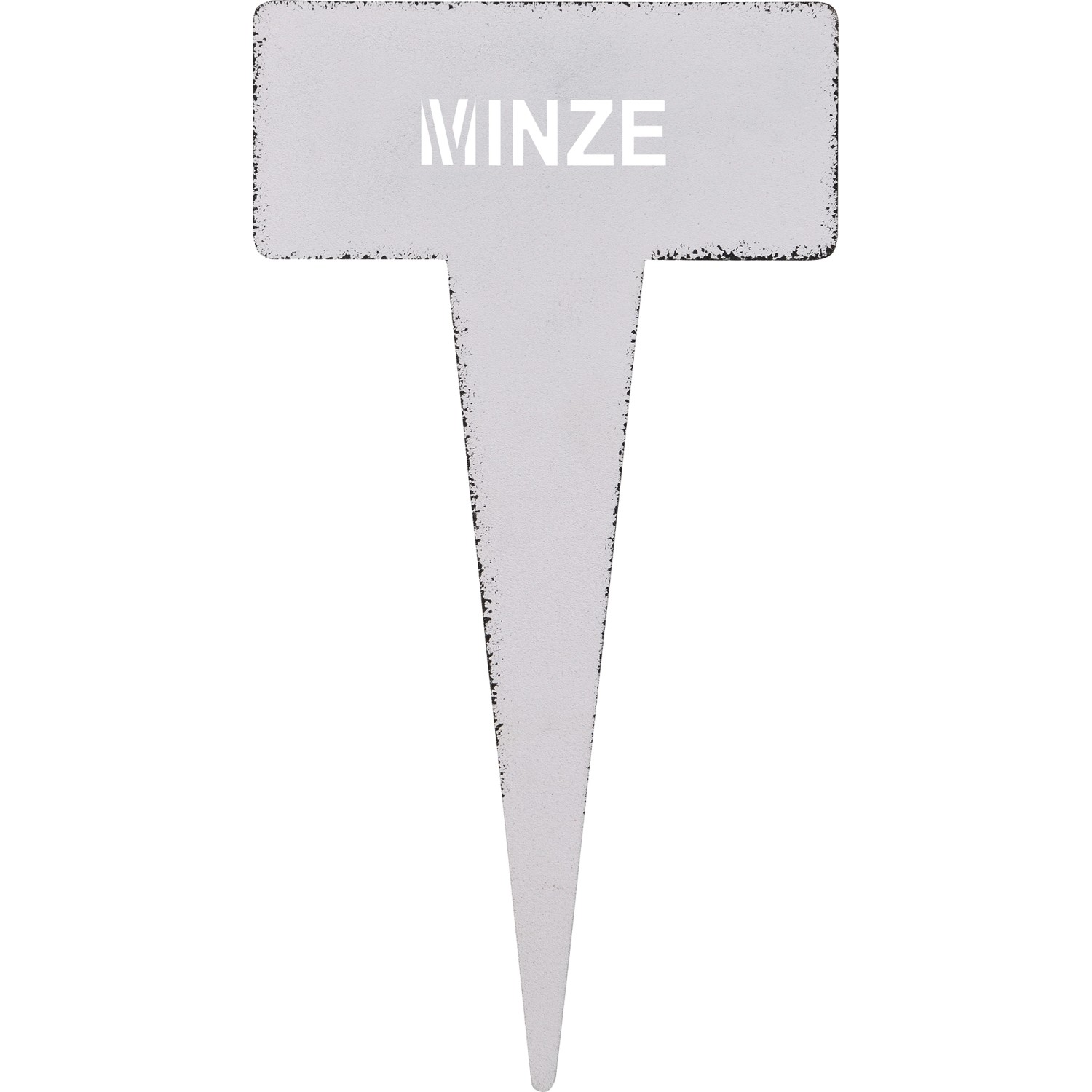 Kräuterstecker Minze 15 cm Weiß