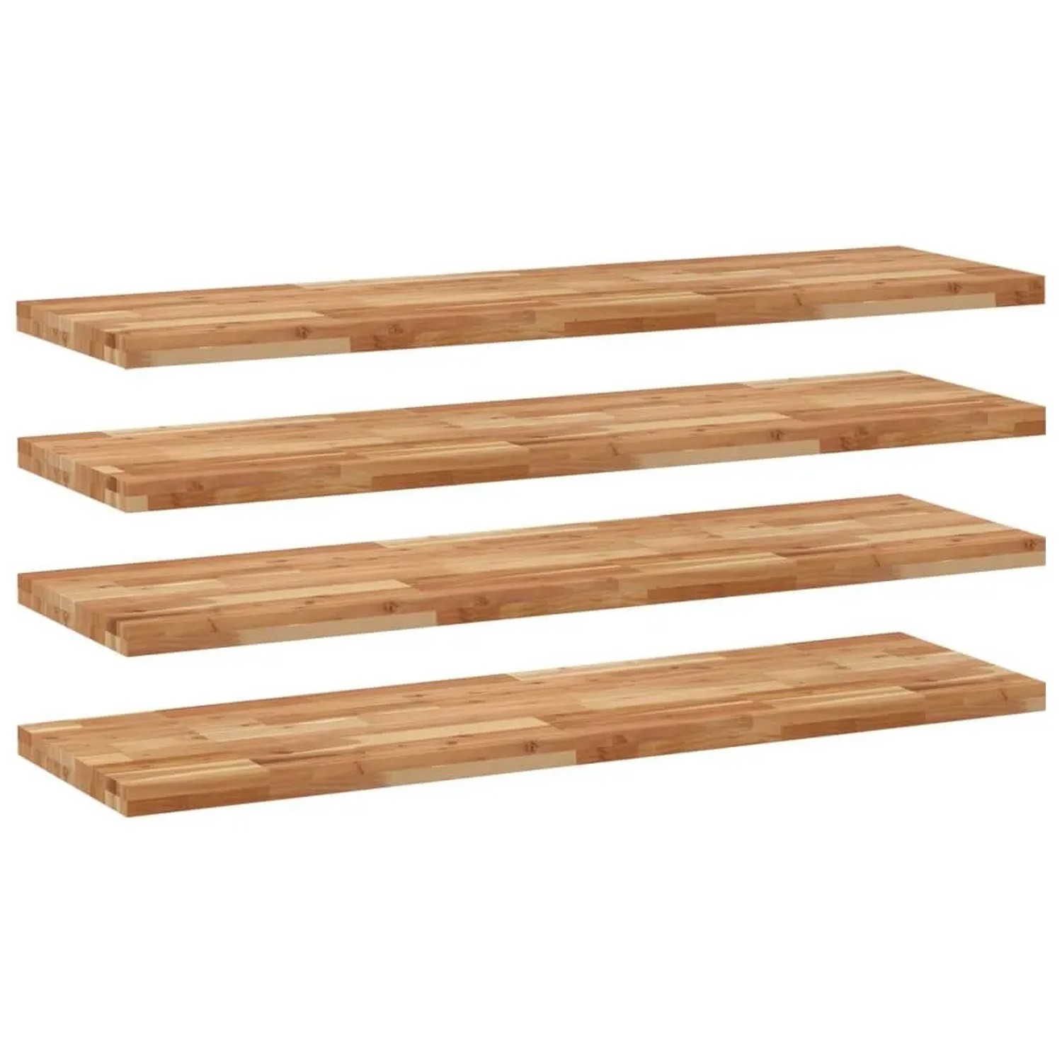 vidaXL Schweberegale 4 Stk 140x40x4 cm Massivholz Akazie Ölbehandelt 3279650