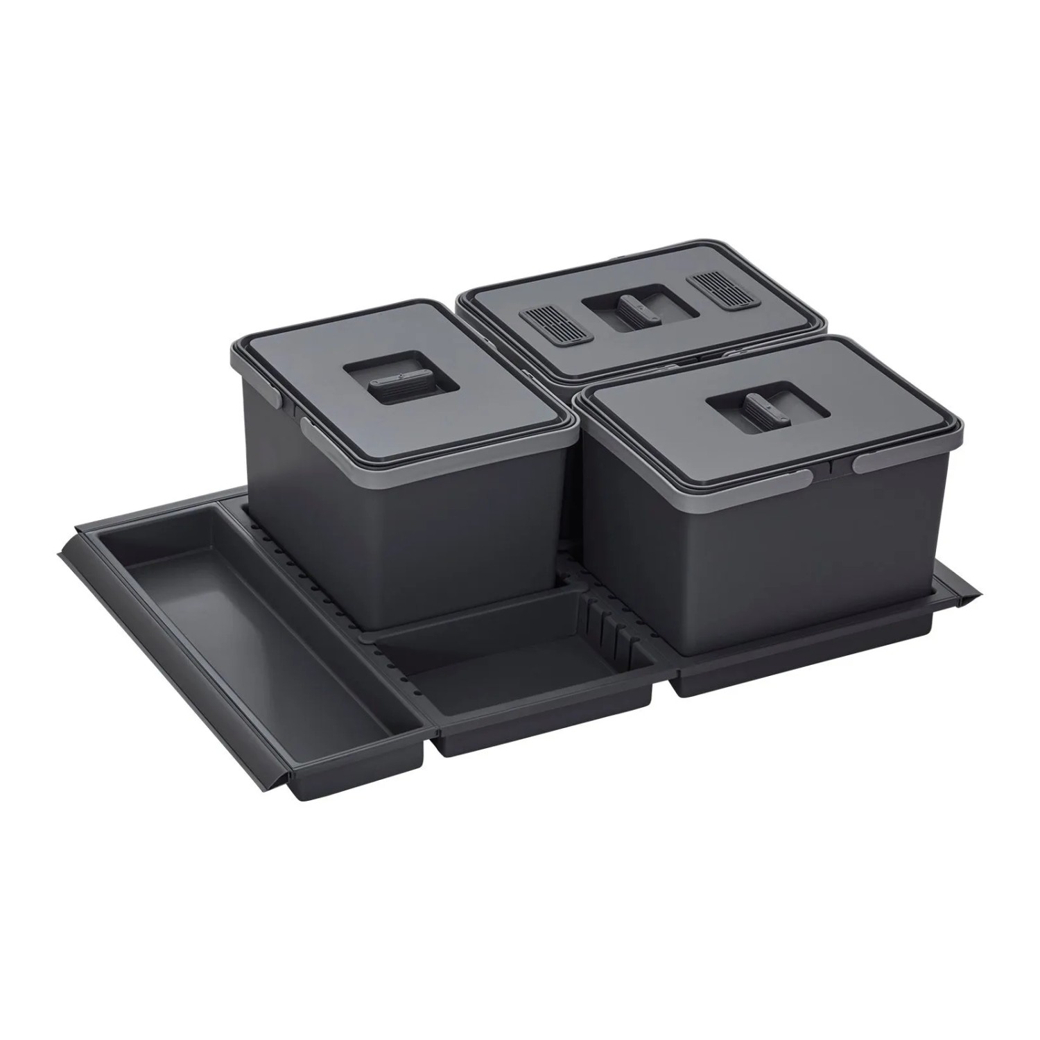 SOTECH Abfallsammler Mülleimer Metropolis 3x 15L mit Deckel Müllsystem für günstig online kaufen