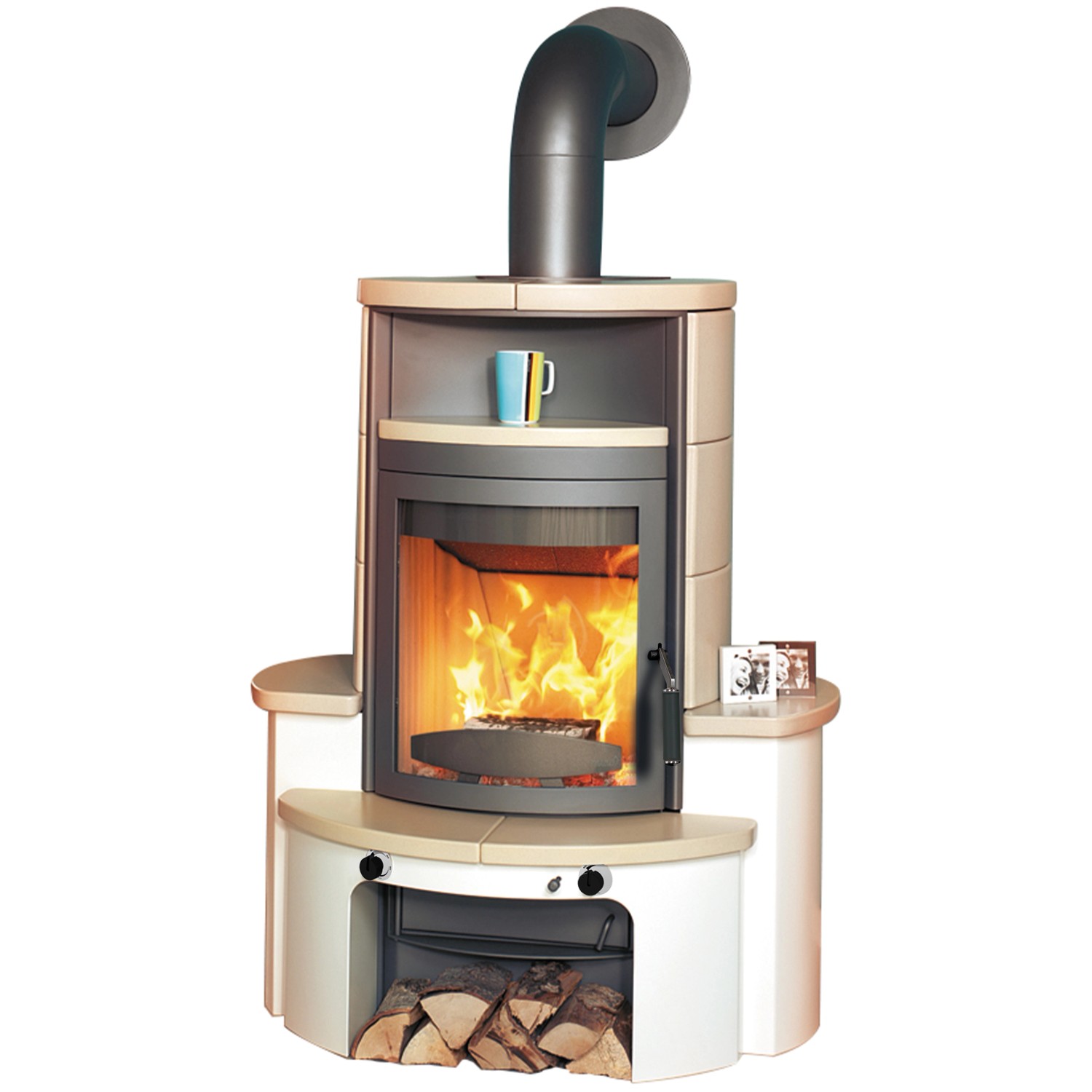 Hark Avenso GT ECOplus Kaminofen Ofenkacheln Creme 8 kW mit Automatik günstig online kaufen
