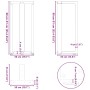 vidaXL Bartischbeine, T-Form, 2 Stk., schwarz, Stahl, Maße: 50x35x90-91 cm. Ideal für Stehtische.