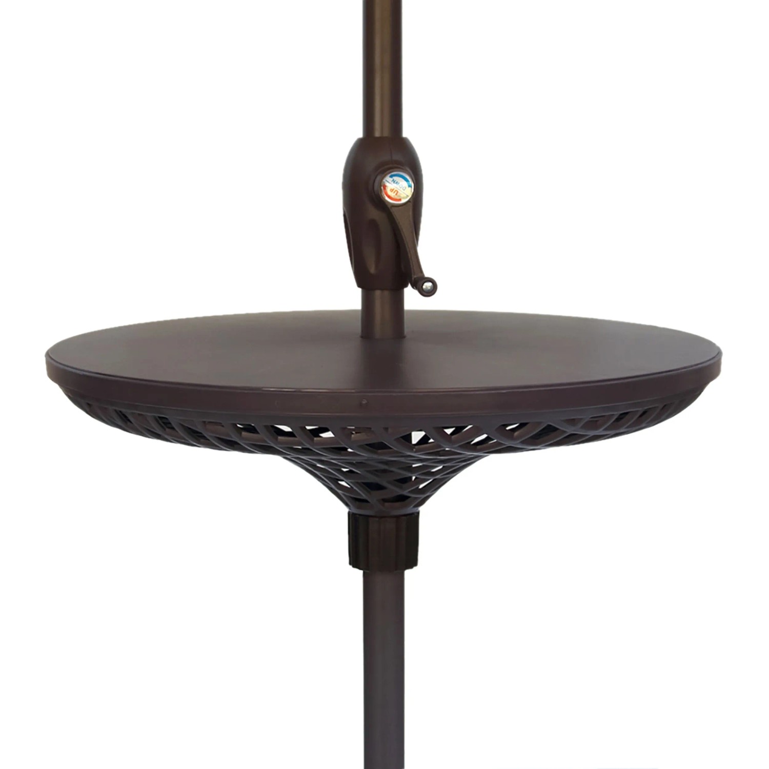 Garden Pleasure Gartentisch Rund Kunststoff Schwarz 58,5 cm x 58,5 cm