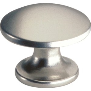 Knopf 490, Chrom matt, Möbelknopf aus Metall für Schrank und Schublade.