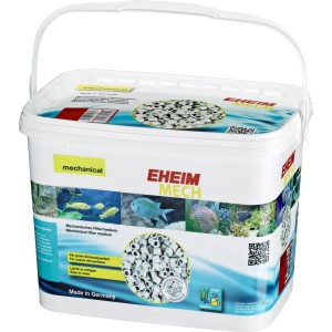 Eheim Mech Filtermasse im Eimer, mechanische Filterung für Aquarien.