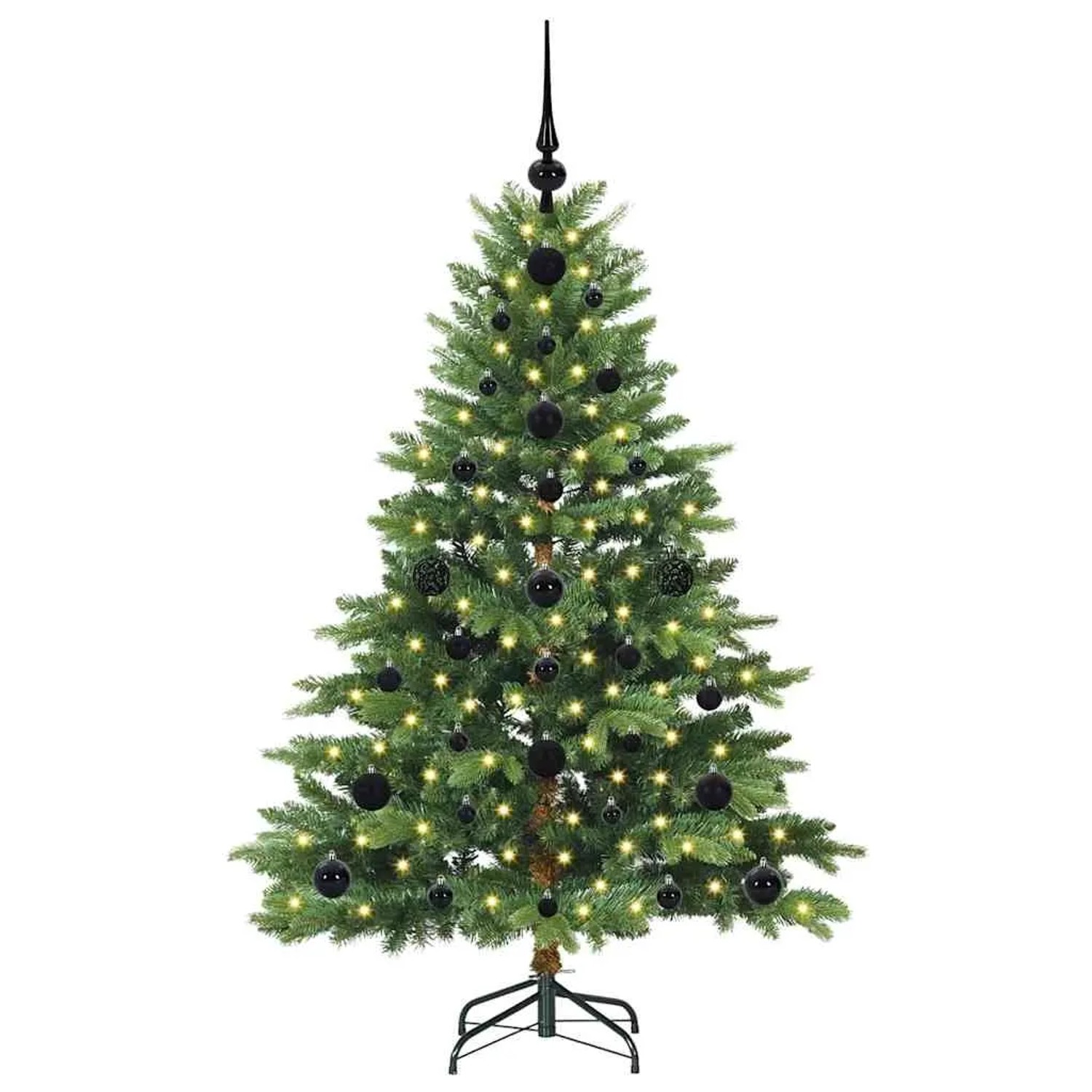 vidaXL Künstlicher Weihnachtsbaum mit 150 LEDs Grün 120 cm PE und PVC 3397524