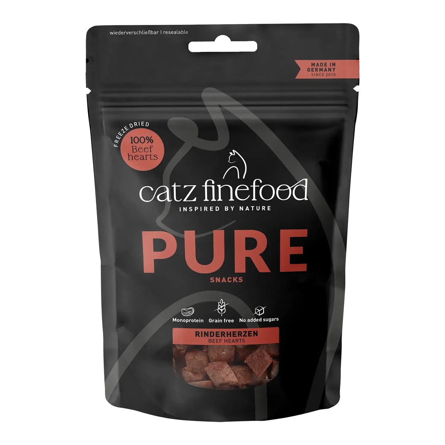 Catz Finefood Katzenleckerlies & Katzensnacks mit Rinderherzen 35 g