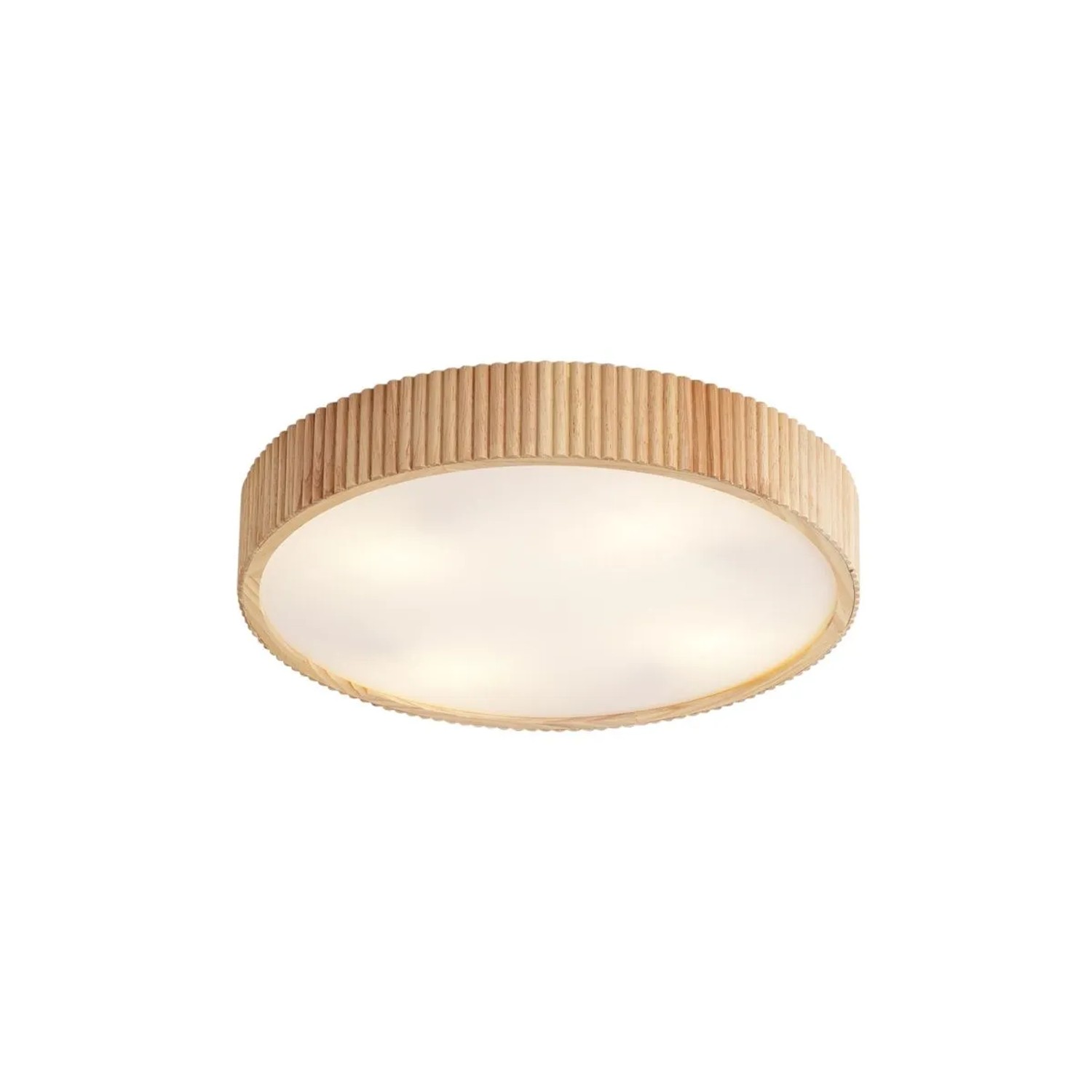 QAZQA Japandi Deckenleuchte Holz 50cm 4 Flammig Lyra