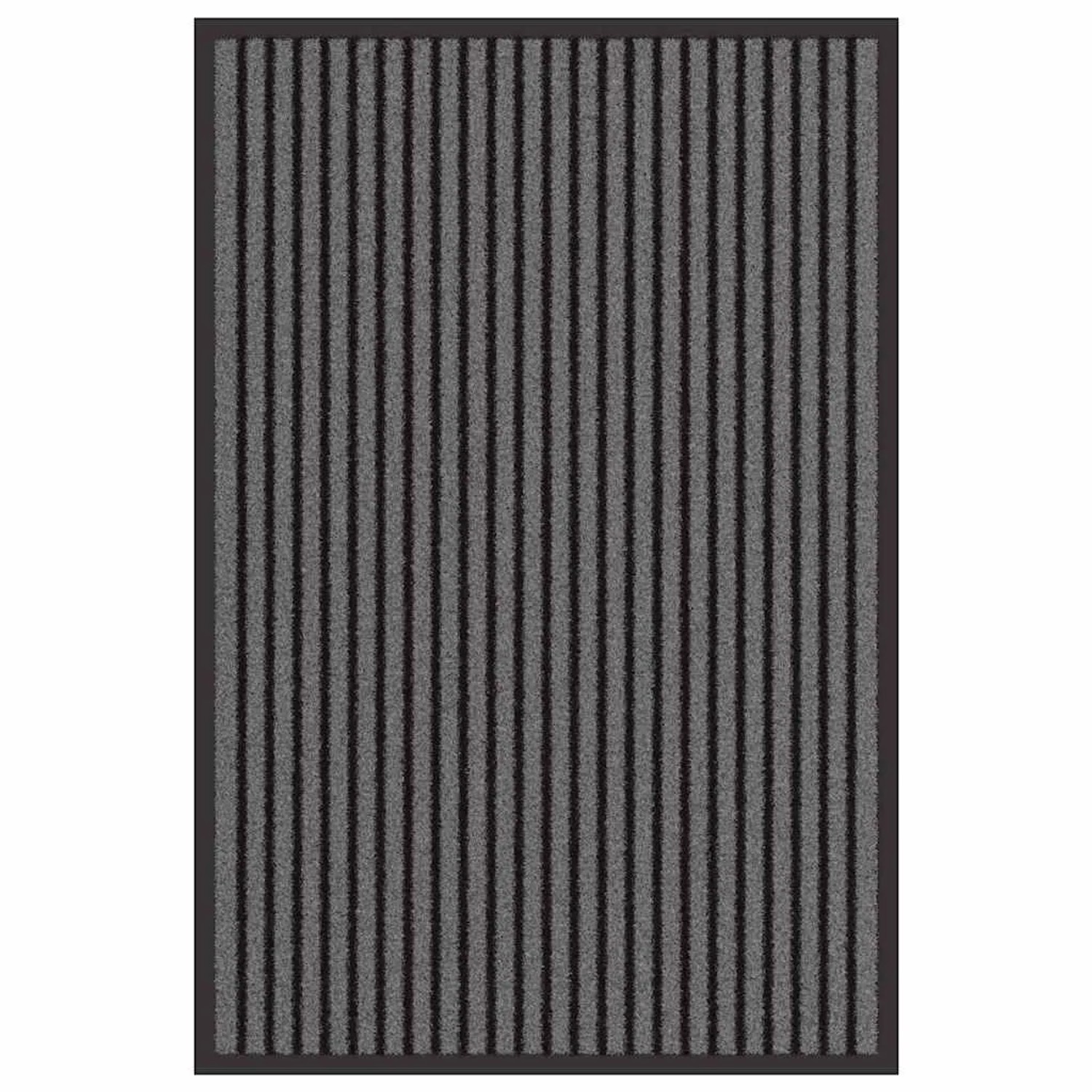 vidaXL Fußmatte Schwarz und Grau 60 x 90 cm Polypropylen und PVC 4105591 günstig online kaufen