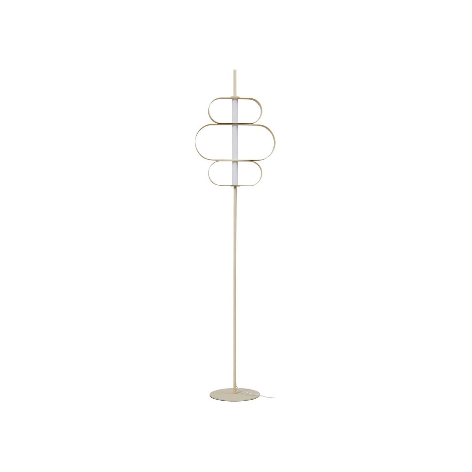 Thumbnail - Lucande LED Stehlampe Audrina 10020259 Dimmbar Modern in Creme aus Metall 1-flammig Wohnzimmerleuchte