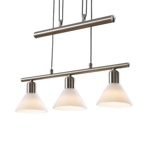 Lindby Pendelleuchte Delira 9624694 Modern in Alu aus Metall 3-flammig E14 Wohnzimmerleuchte