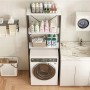 Rebiko Regal Badezimmerschrank Über Toilette Waschmaschine Loft Industrial Regale 160 Cm_4