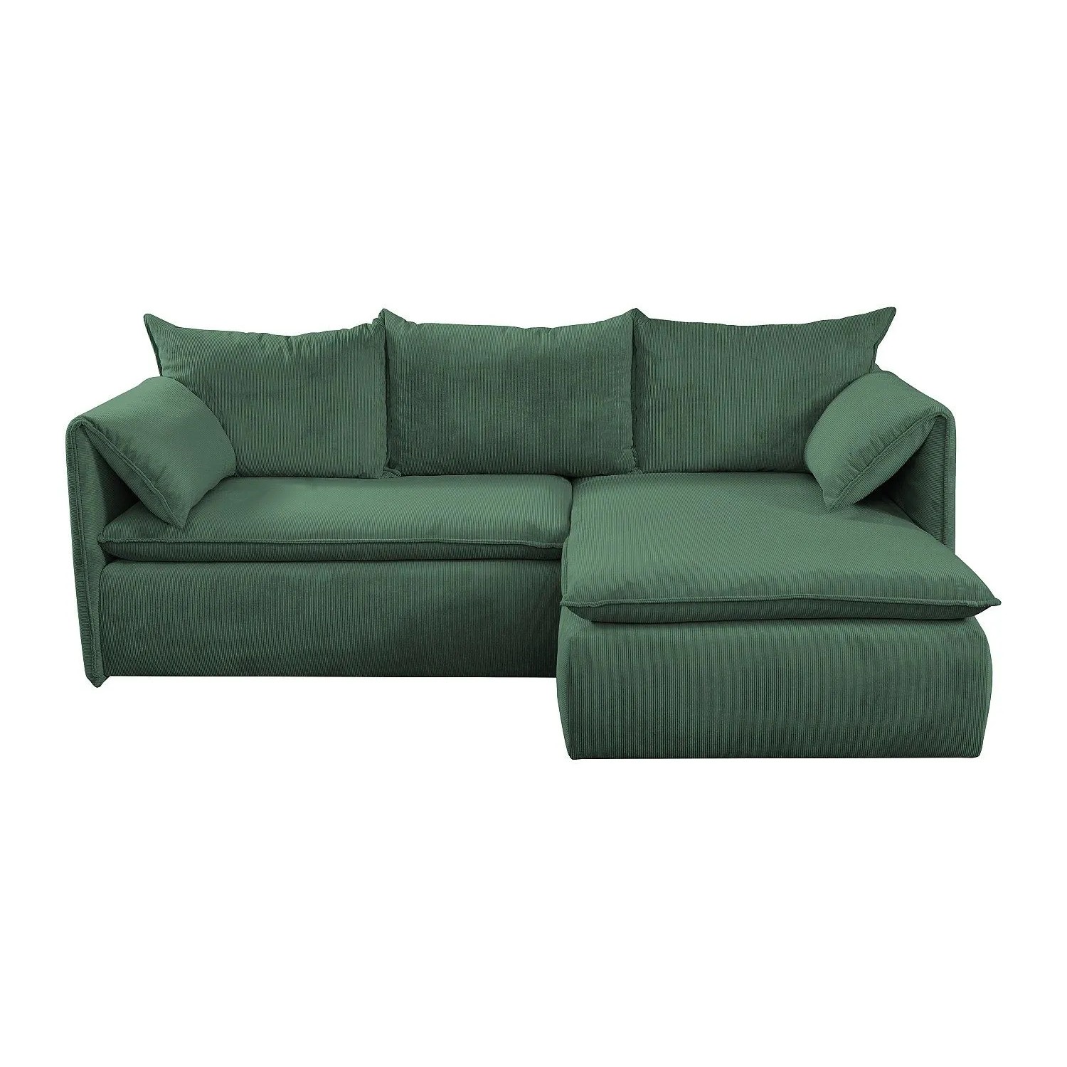Vente-unique Schlafsofa Teodora Tannengrün 230 cm