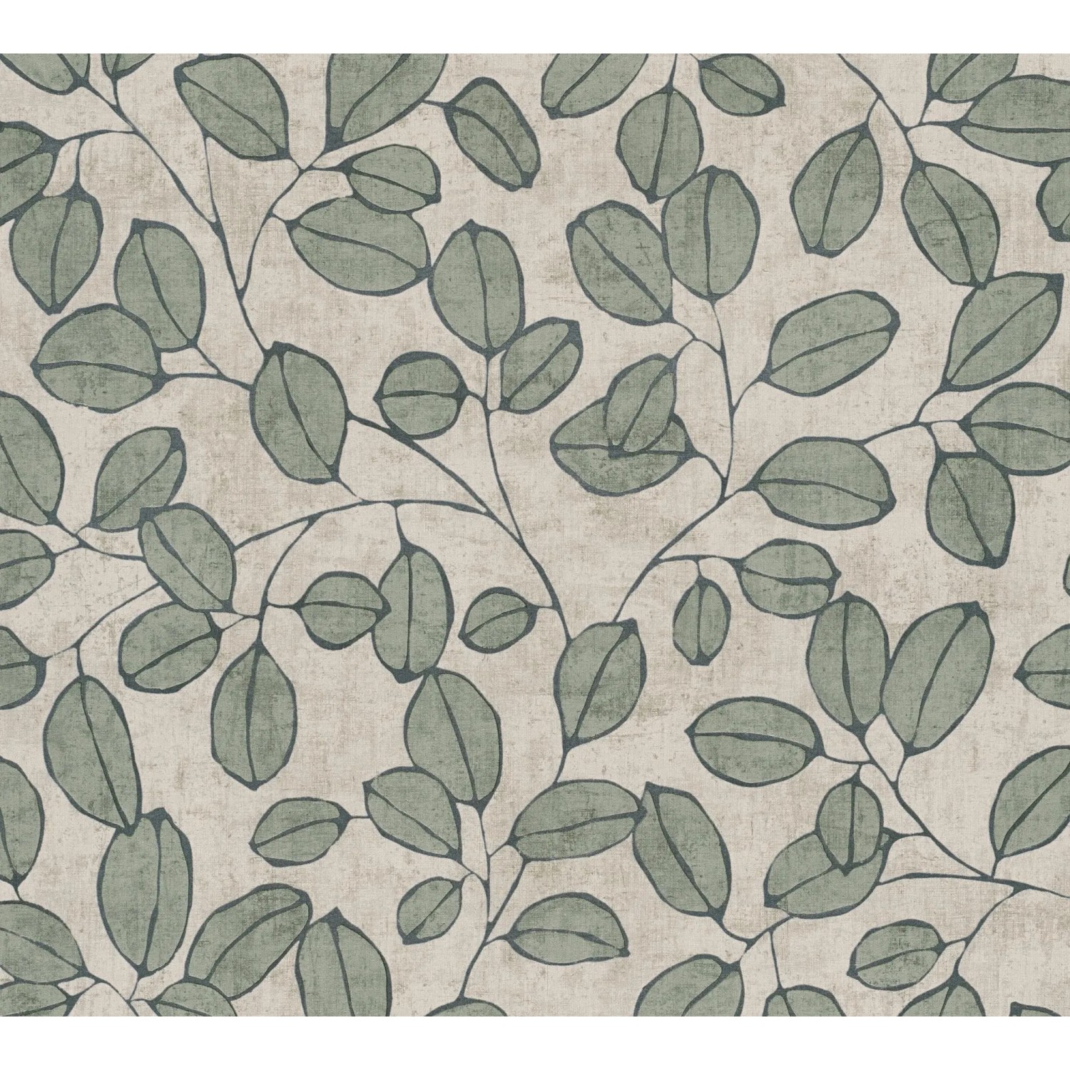 A.S. Creation Vliestapete Blätter Skandinavisch Grün-Grau 10,05 x 0,53 m FSC®