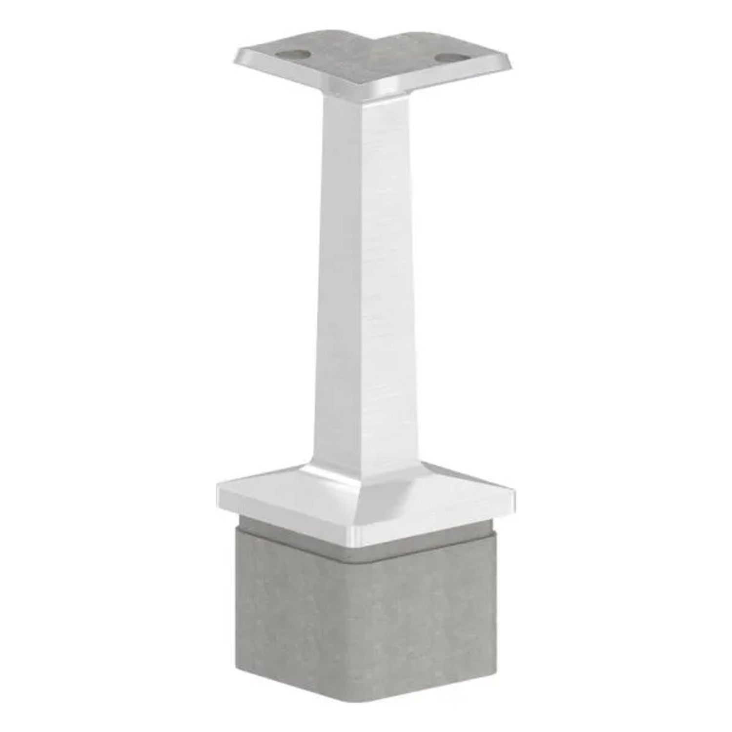 FeNau Handlaufhalter Edelstahl V2A Für Rohr 40x40x2,0 mm Handlauf Ø 42,4 mm Geschliffen Korn 240