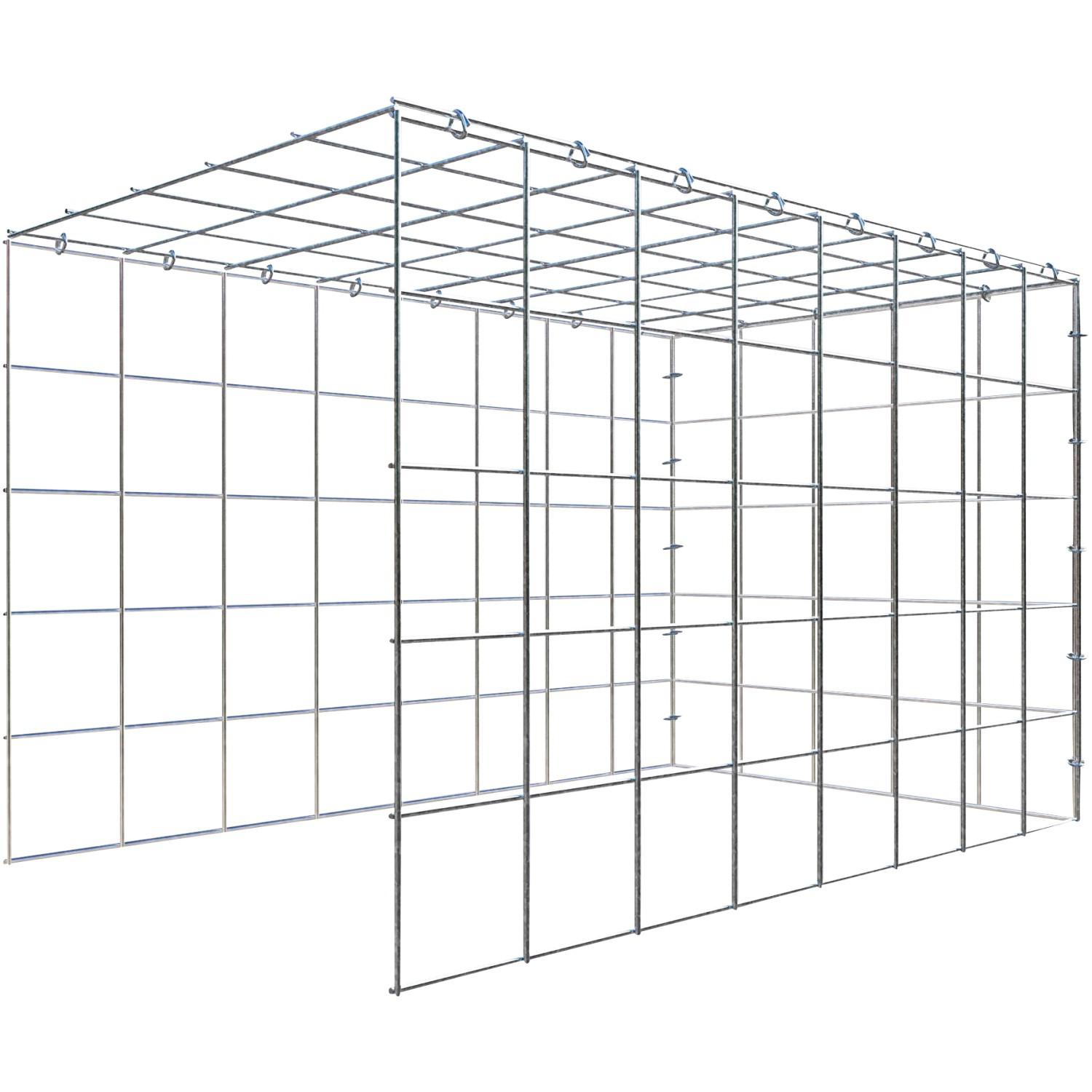 Thumbnail - Gabiona C-Ring-Gabione-Anbaukorb Typ 4 50 x 80 x 50 cm Maschenw 10 x 10 cm