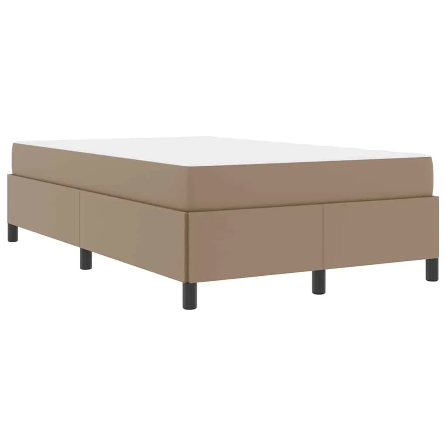 vidaXL Bettrahmen mit Matratze Cappuccino 120 x 190 cm Stoff 3398993