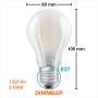 Osram E27 LED Leuchtmittel in Glühlampenform, dimmbar, 11W, warmweiß.