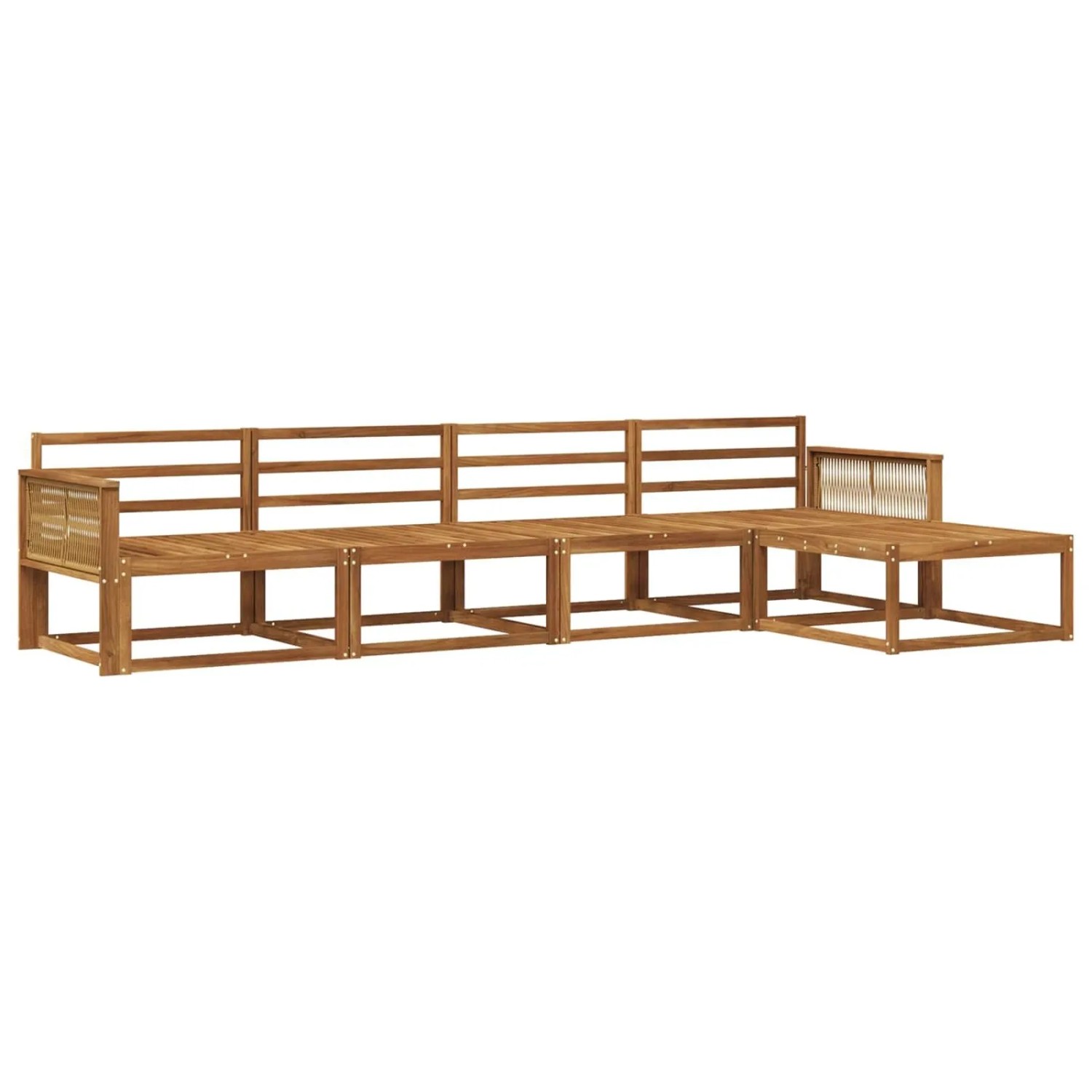 vidaXL Outdoor-Sofagarnitur 5 Stk Natur Massivholz Akazie 3382487