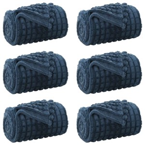 vidaXL Wohndecken 6 Stück Marineblau 240 x 220 cm Fleece 42016959