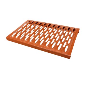 Daprona Laufrost Dach, 120cm, Stahl verzinkt, Ziegelrot. Dachleiter für sichere Dachbegehung.