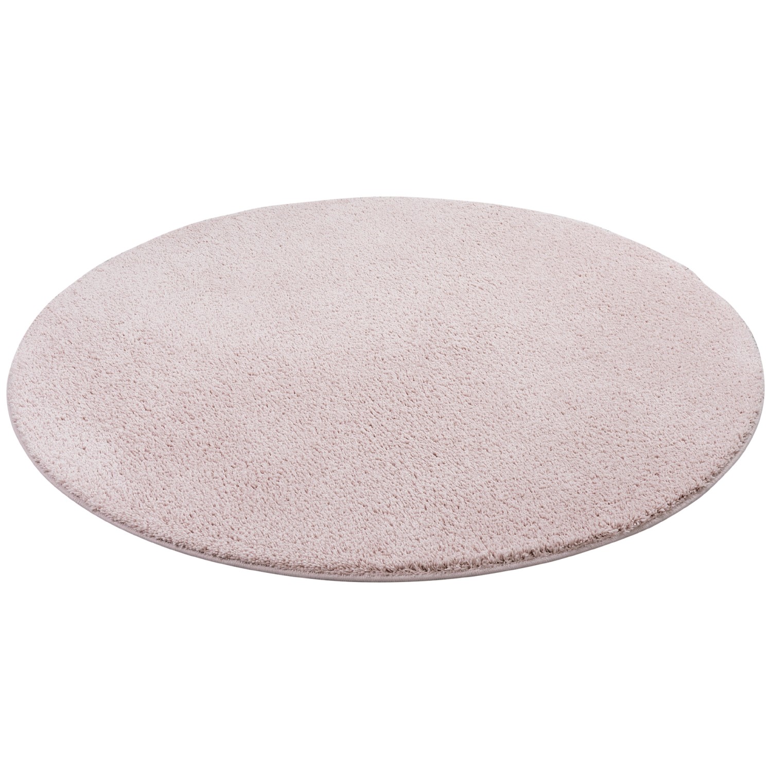 Snapstyle Hochflor Shaggy Teppich Palace Rund Pastell Rosa 160x160cm günstig online kaufen