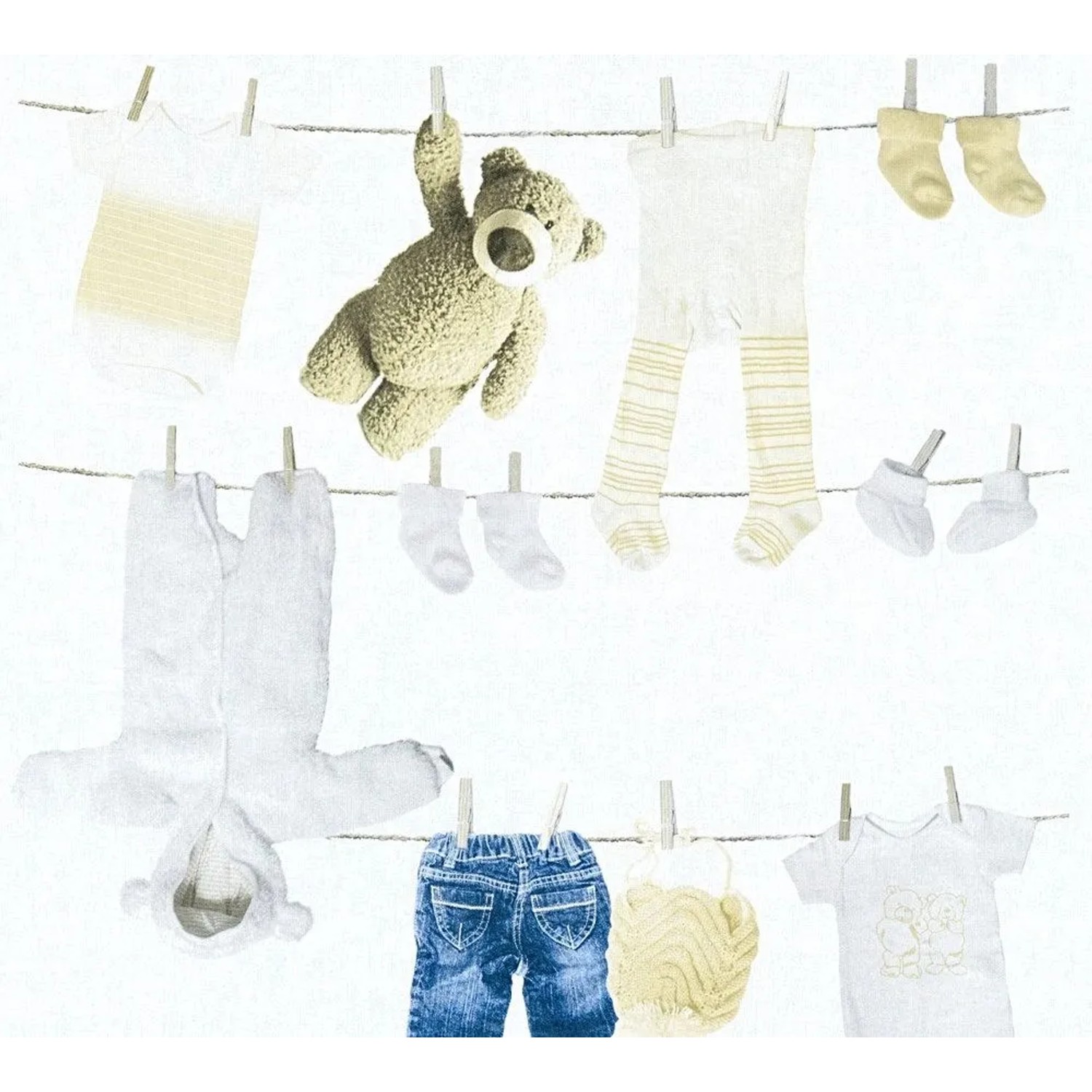 Tadessi Tapete Kinderzimmer M1-No.1554 Vliestapete in Creme