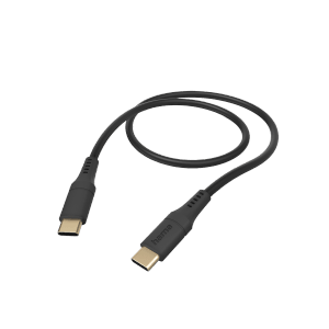 Schwarzes Hama USB-C Ladekabel aus Silikon, 1,5 m, für Hausautomation.
