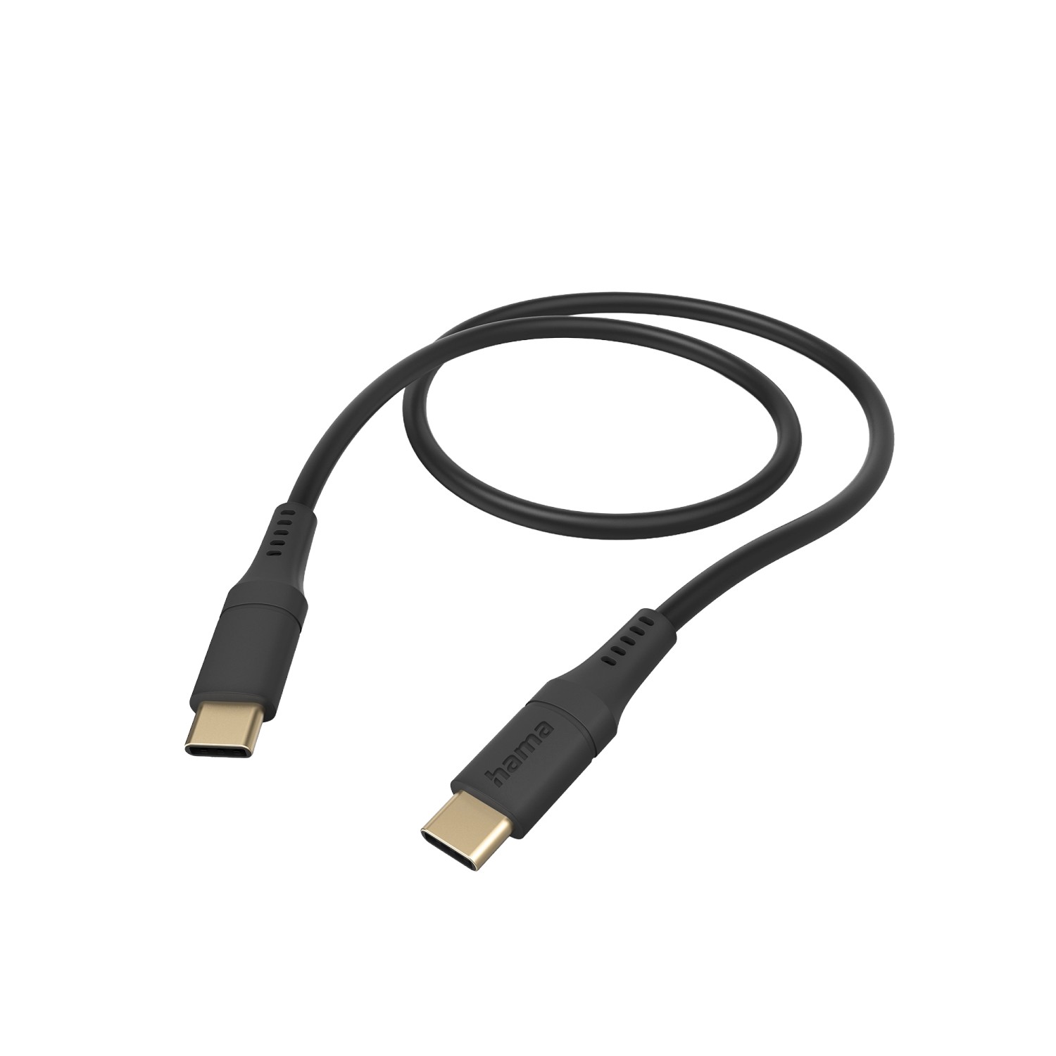 Hama Ladekabel Flexible USB-C Silikon 1,5 m Schwarz