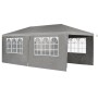Dunkelgraues Juskys Partyzelt 3x6m mit Seitenwänden und Fenster für Garten & Feiern.