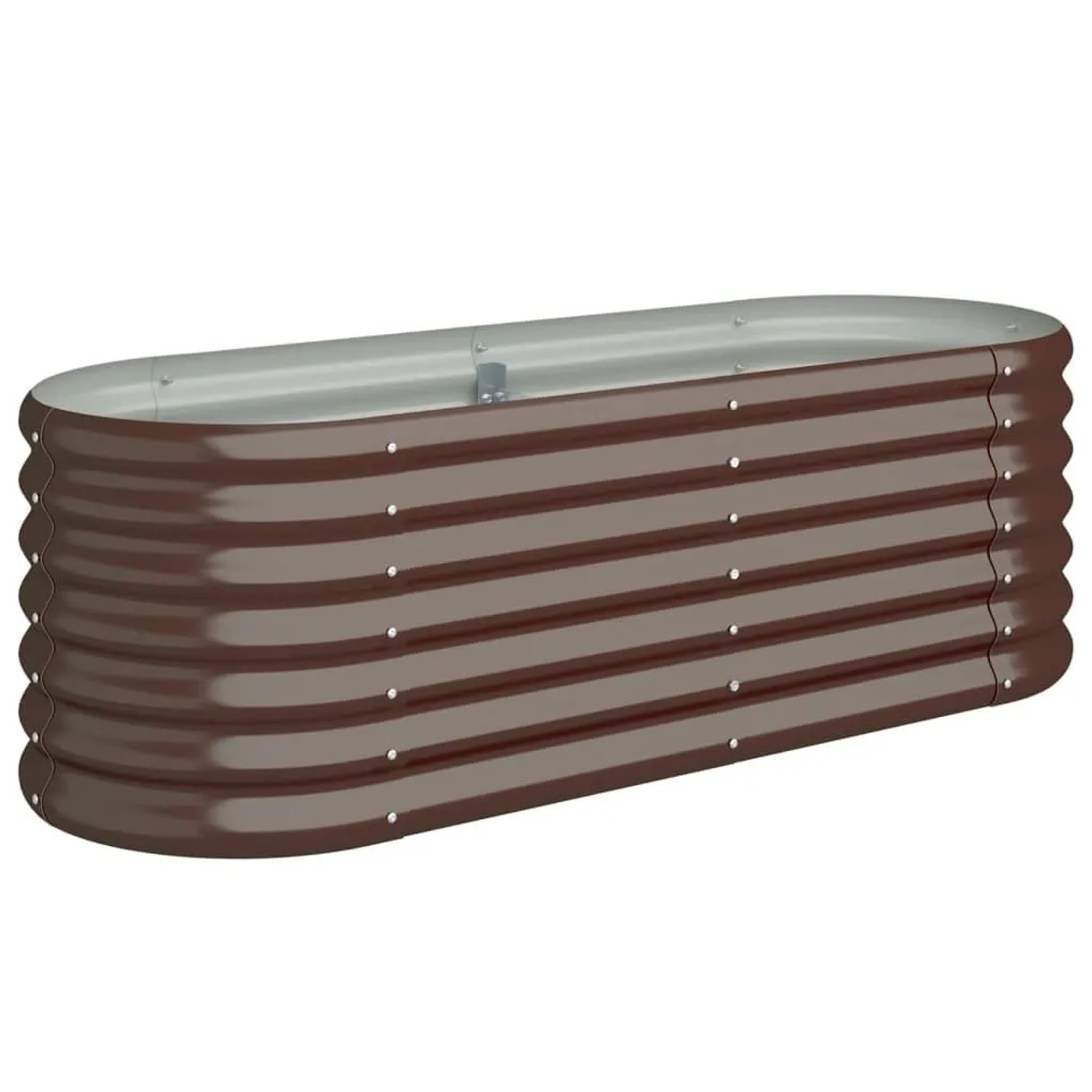 Furnicato Hochbeet Verzinkter Stahl 114x40x36 Cm Braun
