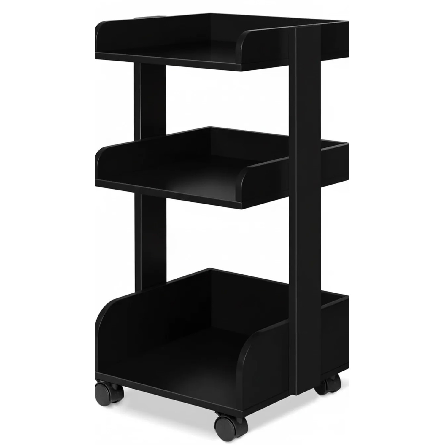 Bomoe Aufbewahrungswagen mit Rollen 69 cm Hoch Bosse Schwarz