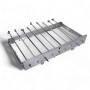 Edelstahl Drehspieß für Schaschlikgrill mit 9 Spießen und Motor, ideal für Holzkohlegrills.